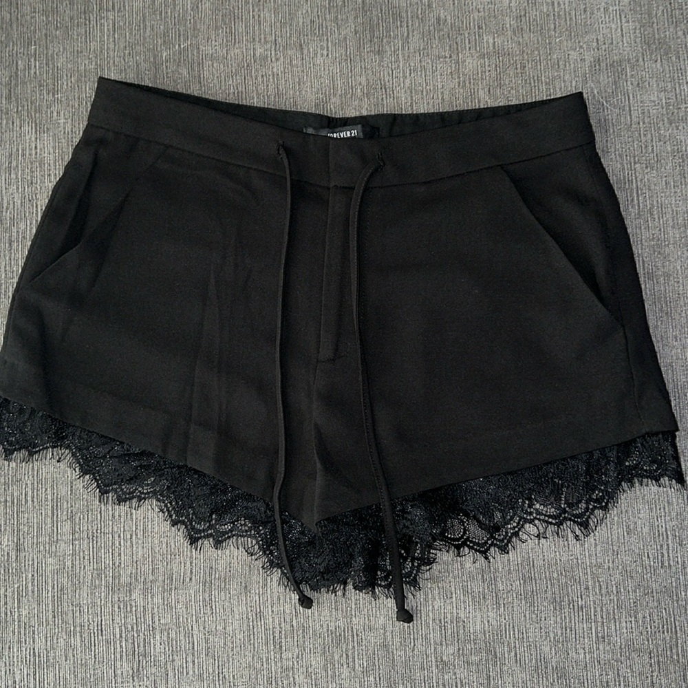 Black Shorts with Lace